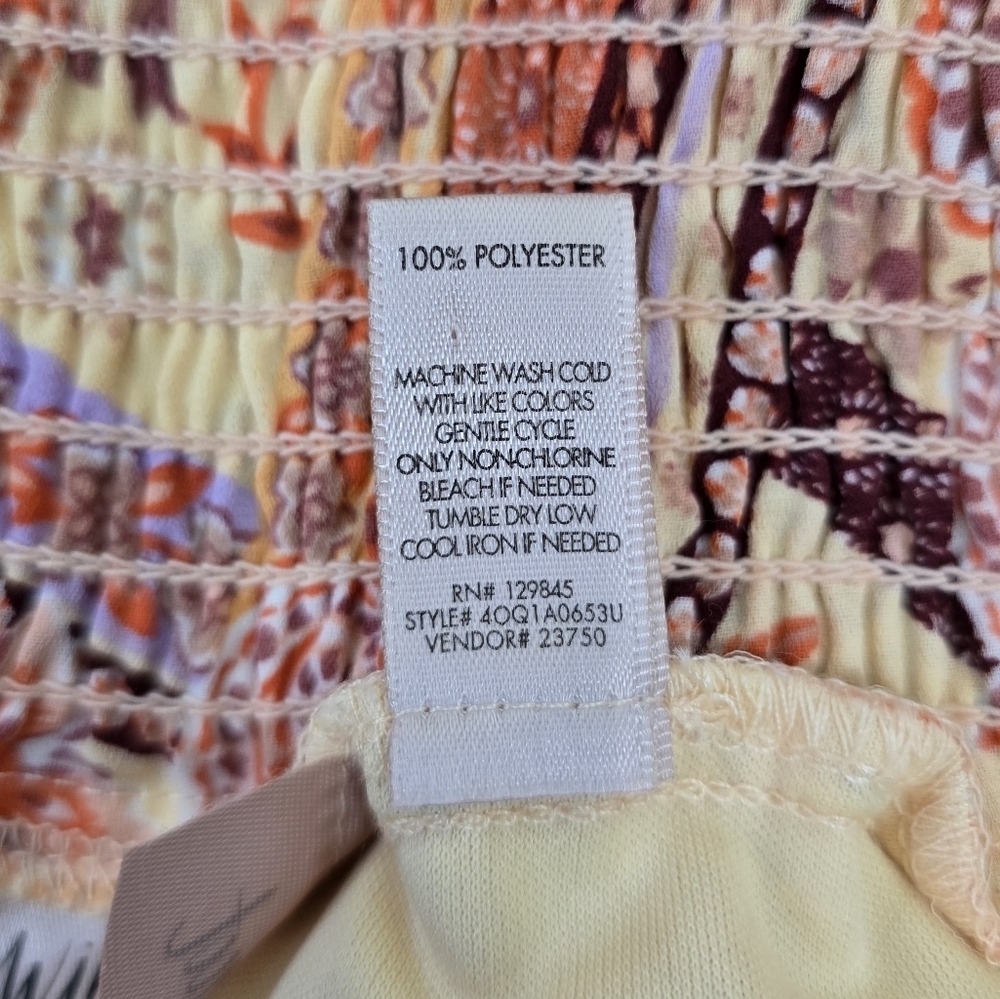 Willow and Root Floral Paisley Patchwork Print Maxi High Low Flutter Skirt Large - Picture 6 of 10